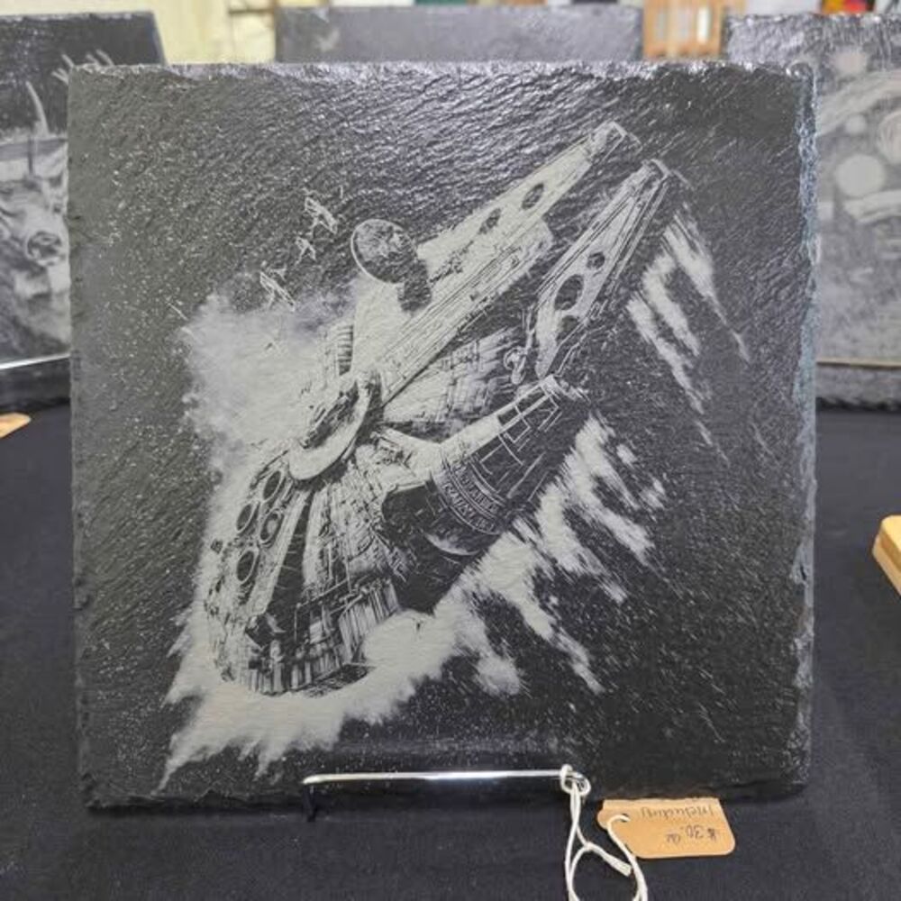 Millennium Falcon Slate Art Piece 10x 10
